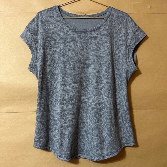 Lululemon | Lost In Pace Short Sleeve Tee Sheer Luon Pebble Jacquard V2 Size 12 - Picture 1 of 8